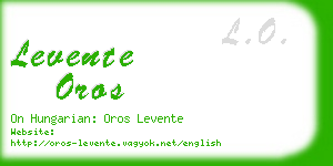 levente oros business card